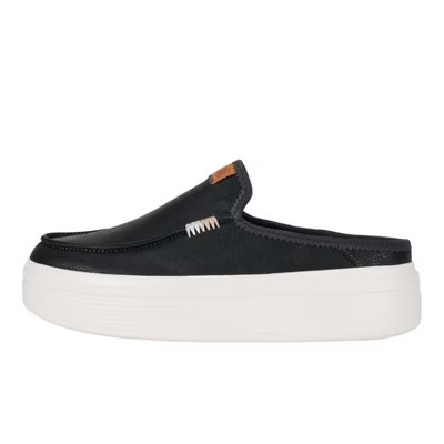 Hey Dude Women Austin Lift Leather Women , Black Leather, 6 | Target