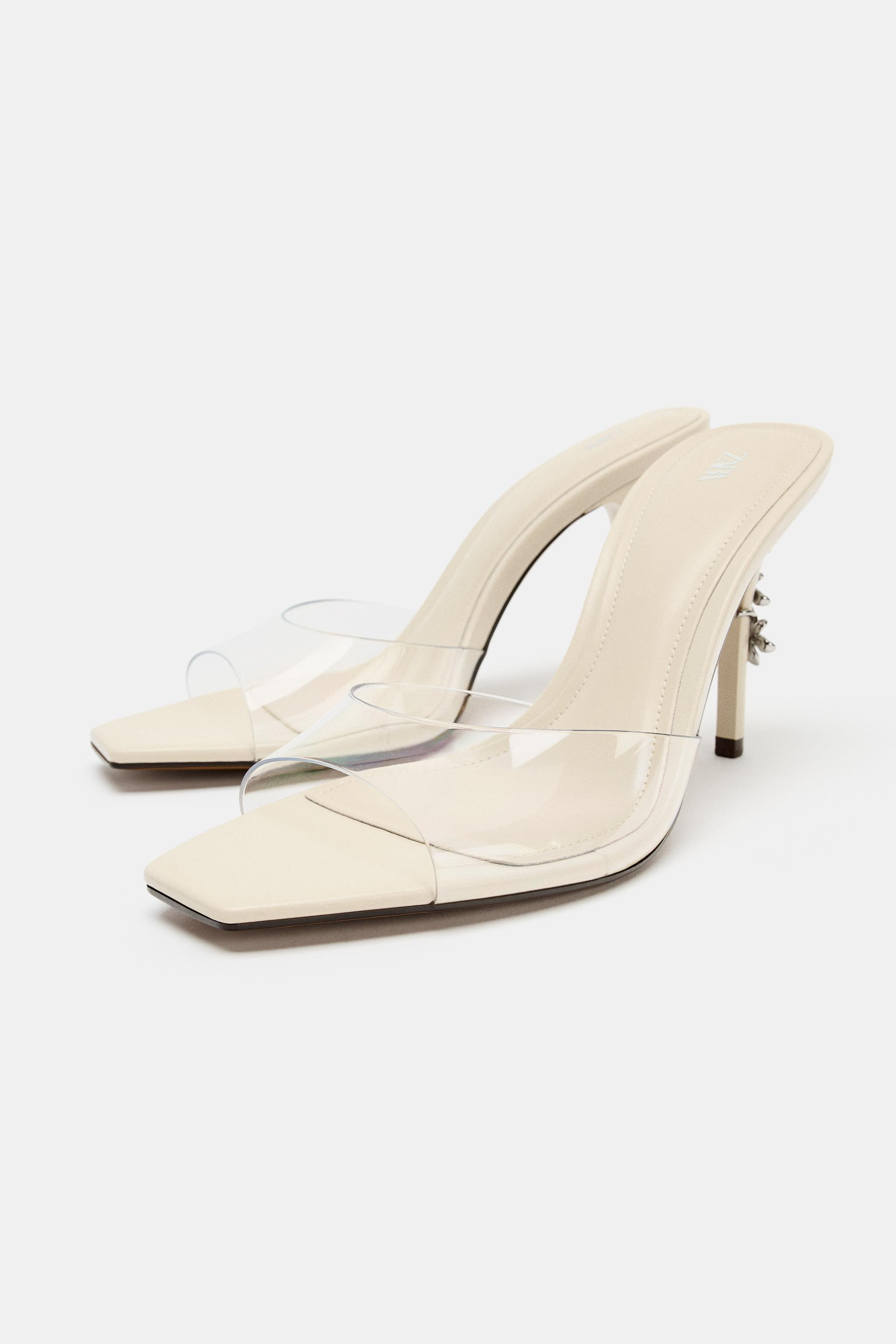 VINYL BACKLESS MULE SANDALS | Zara UK