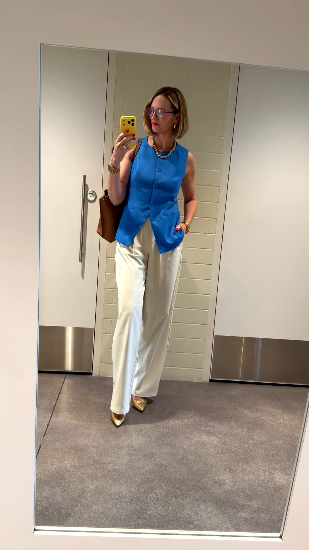 What I wore to work-I got a small in the best and small tall in the trousers

#LTKTall #LTKOver40 #LTKWorkwear