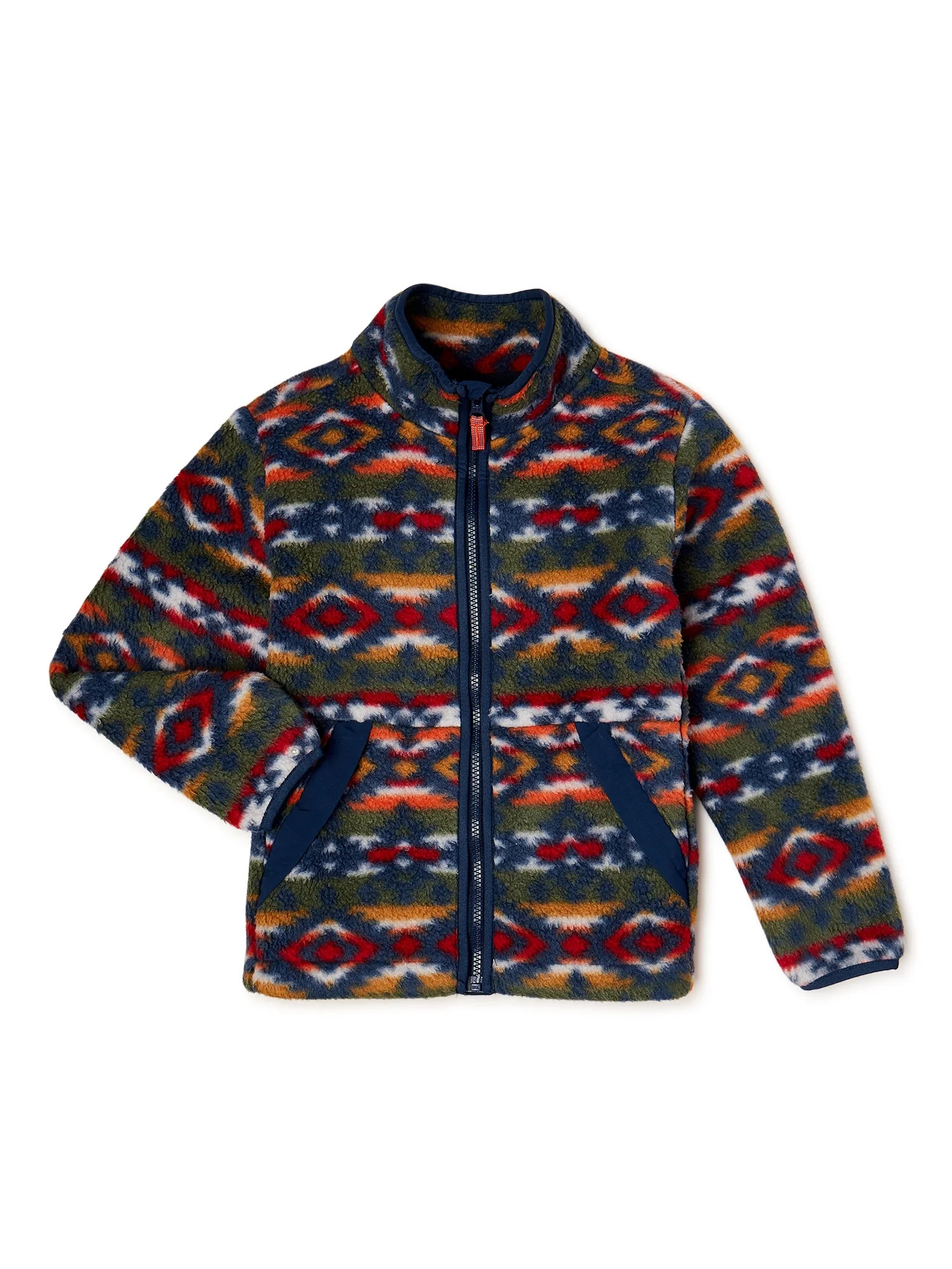 Swiss Tech Boys Matching Family Faux Sherpa Full Zip Jacket, Sizes 4-18 & Husky - Walmart.com | Walmart (US)