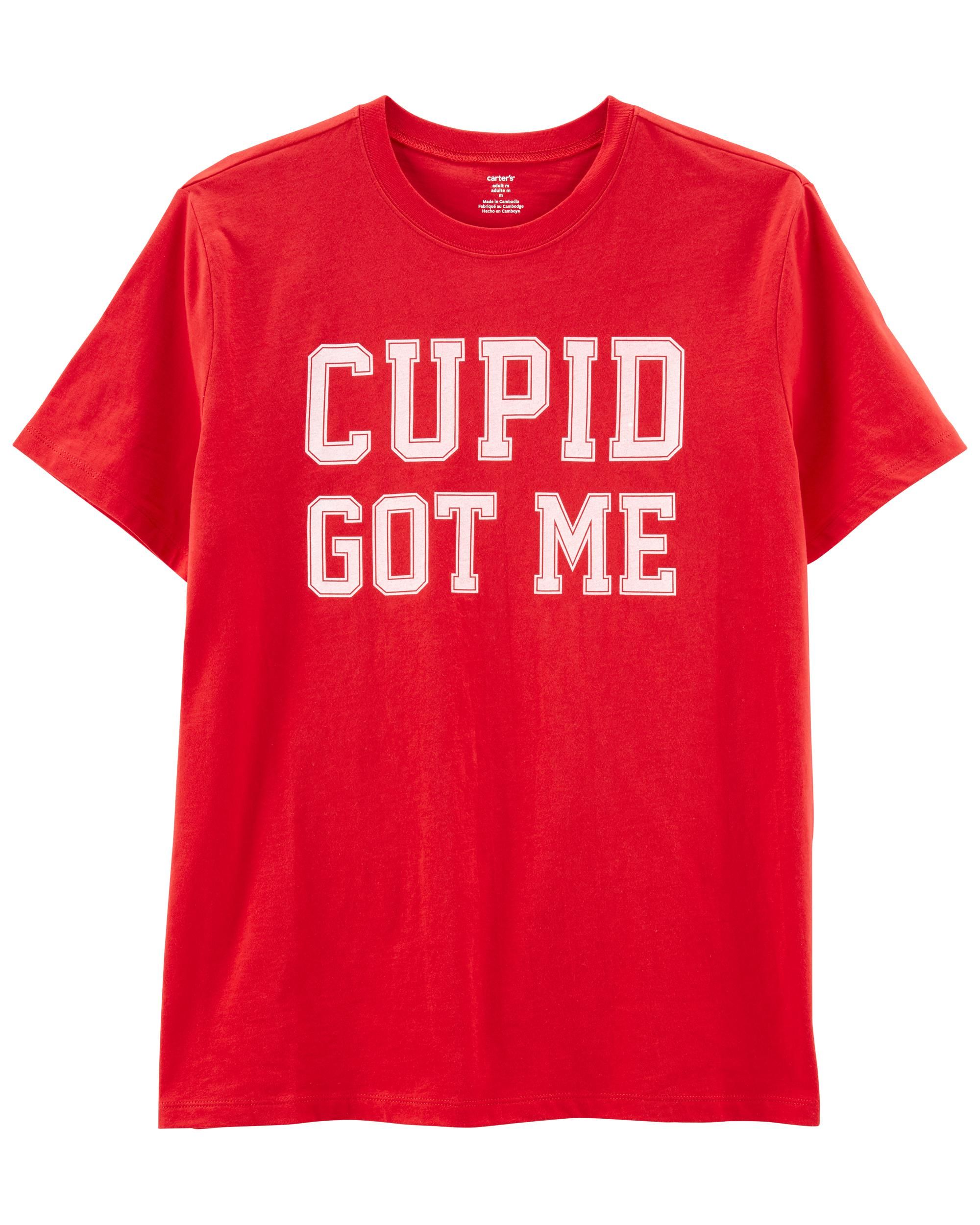 Adult Valentine's Day Cupid Got Me Jersey Tee | Carter's