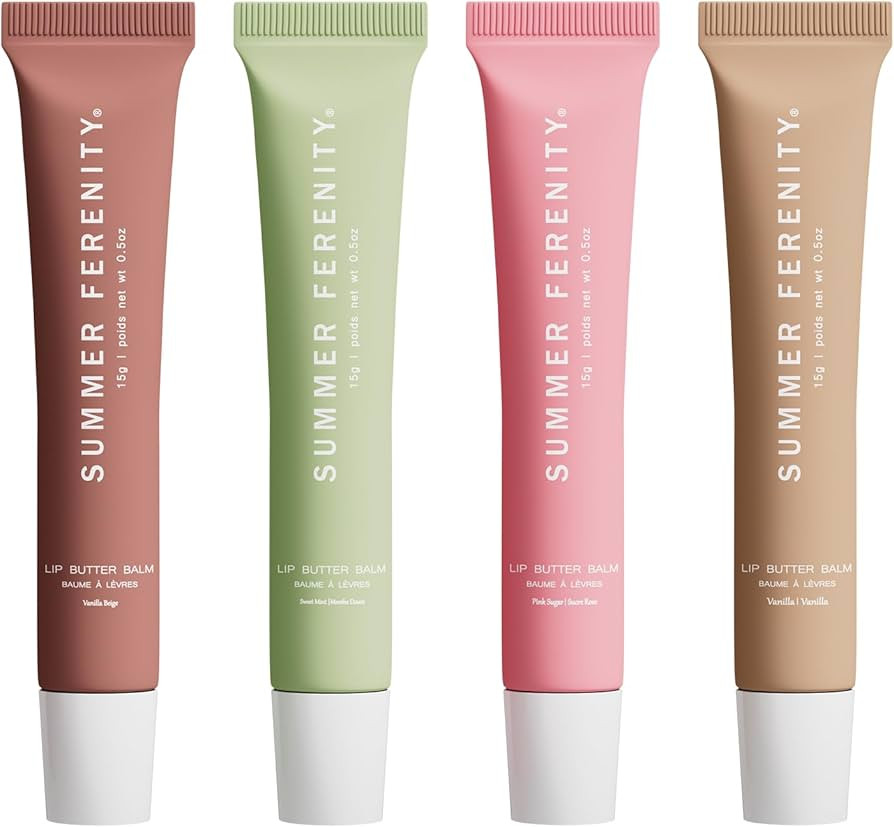 4 PCS Summer Lip Balm Tinted Lip Butter Balm - Conditioning Lip Mask,Ultra-Hydrating,Instant Mois... | Amazon (US)