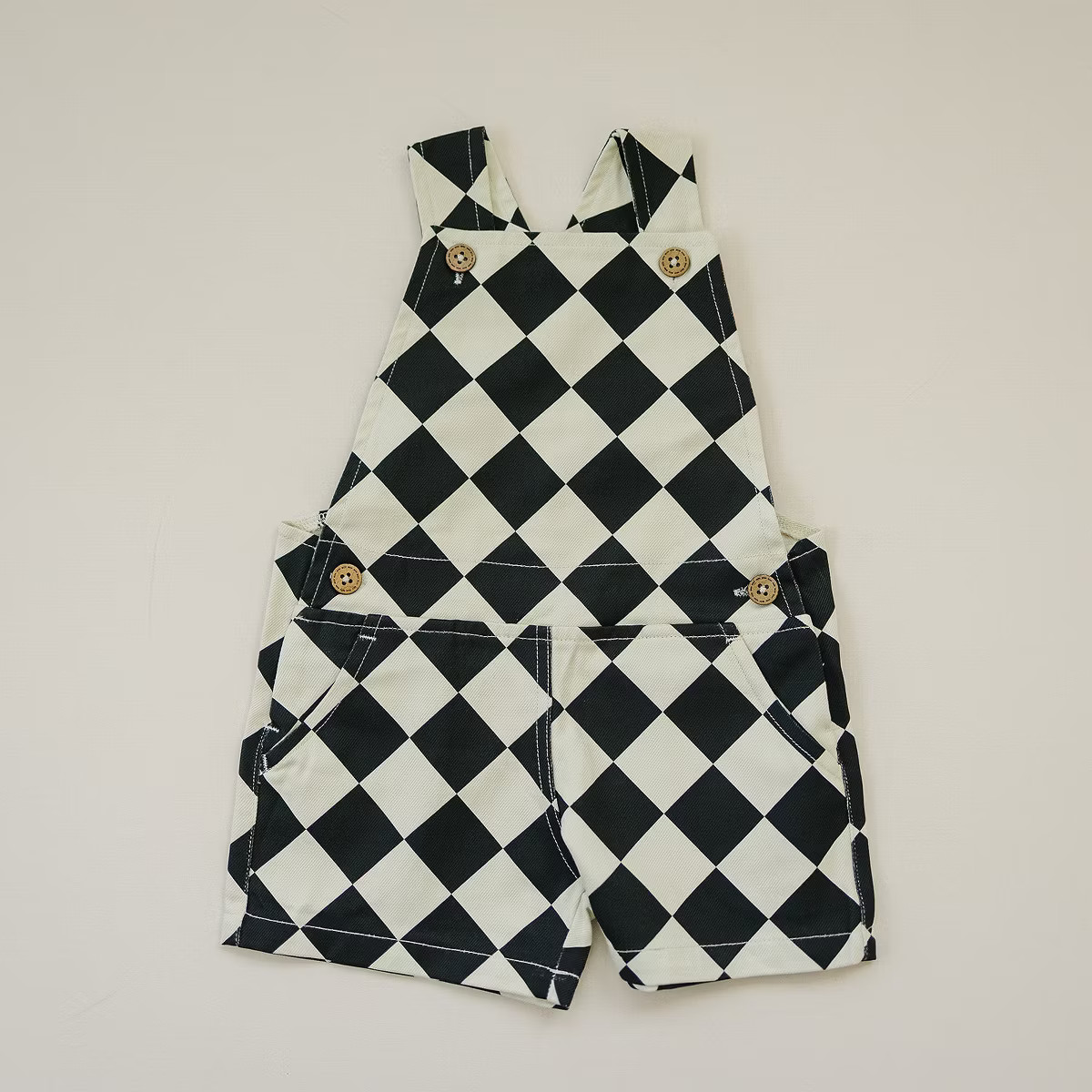 Kids Checkered Overall Shorts - Olive + Scout x Joulie Sousa | Target