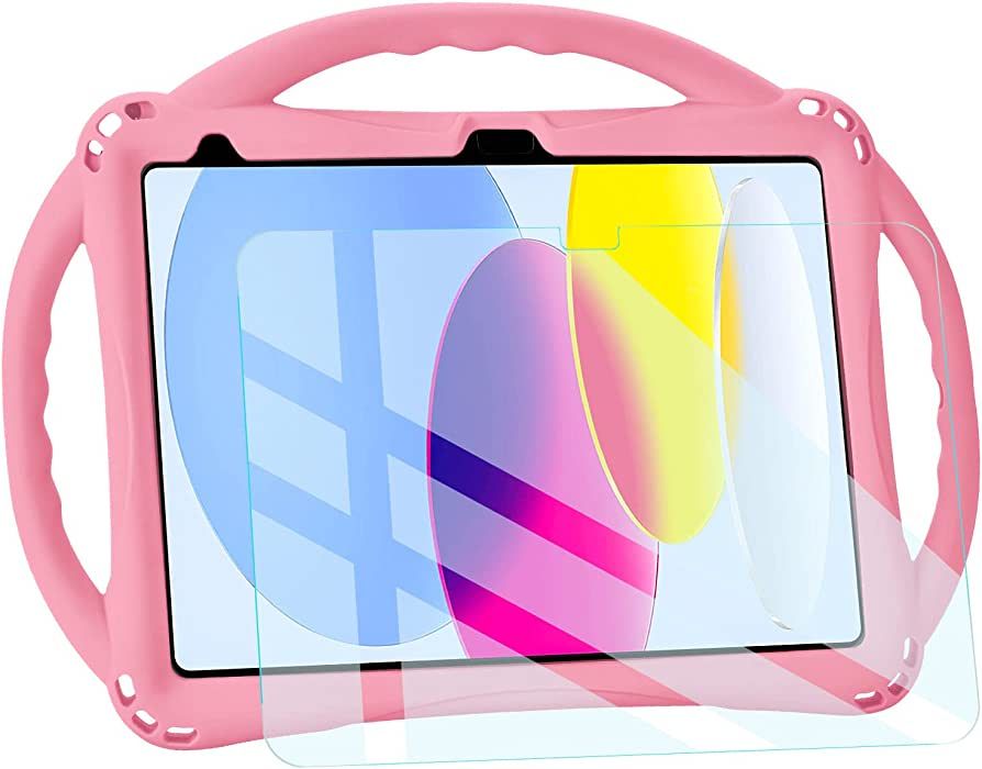 iPad 10th Generation Case, TopEsct iPad 10.9 inch 2022 Case for Kids with Tempered Glass Screen P... | Amazon (US)