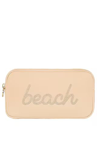 Sand Beach Embroidered Small Pouch in Sand | Revolve Clothing (Global)