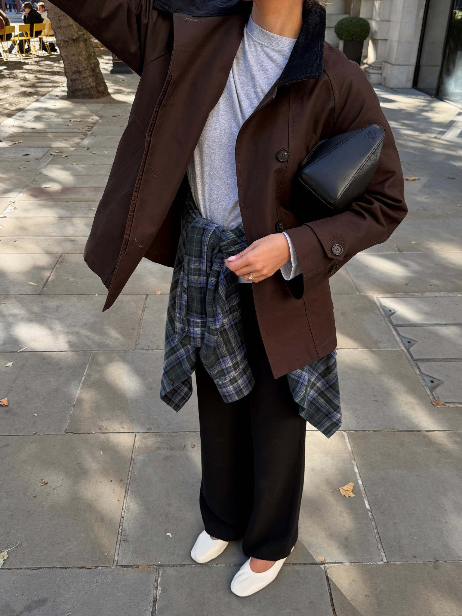 My jacket of the season. Brown cropped trench with cord collar 

#LTKuk #LTKautumn