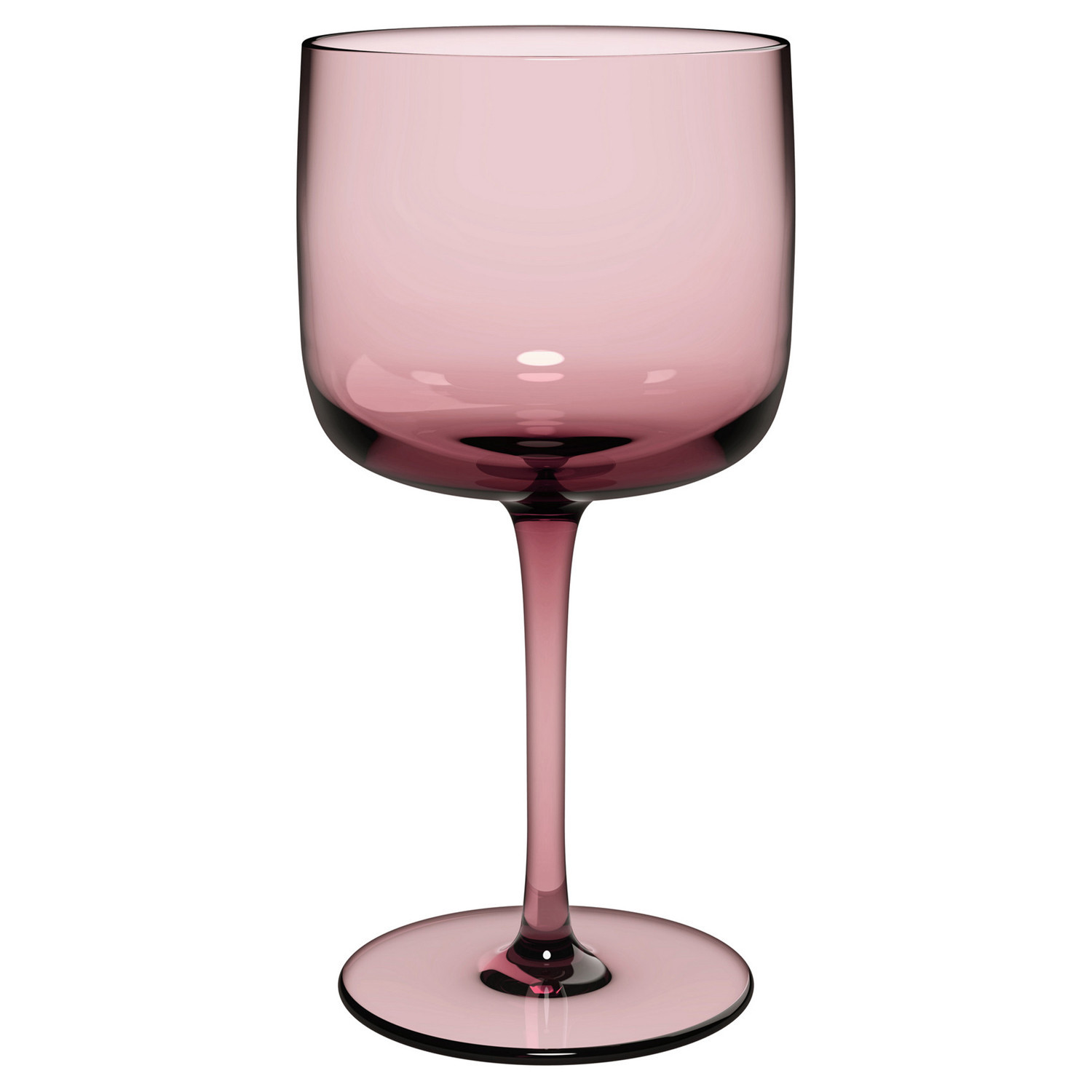 Lave Modern Purple Crystal Wine Goblet Glass - Set of 2 | Kathy Kuo Home