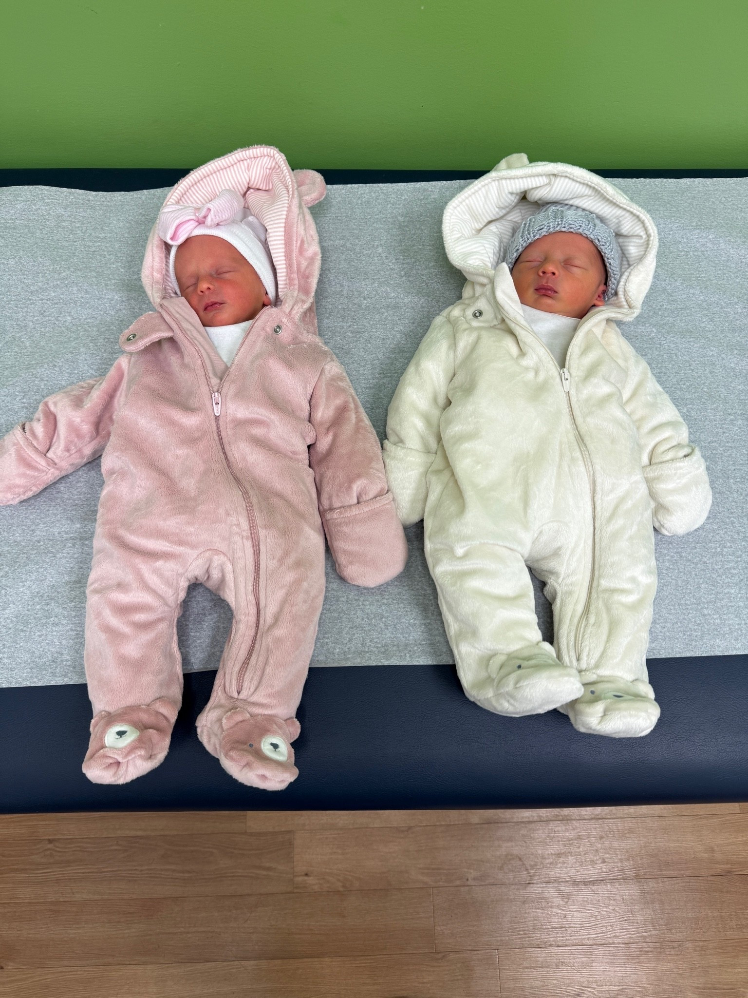 We used these newborn bear suits for our newborn twins instead of carry around baby blankets all the time!