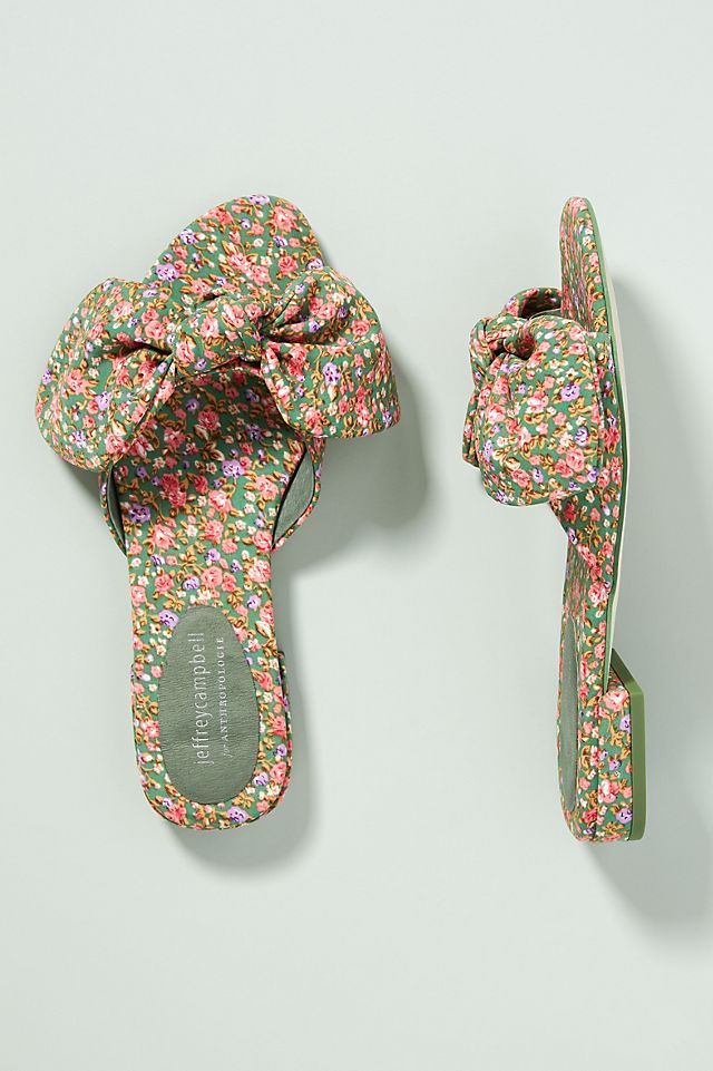 Jeffrey Campbell Floral Bow Slide Sandals | Anthropologie (US)
