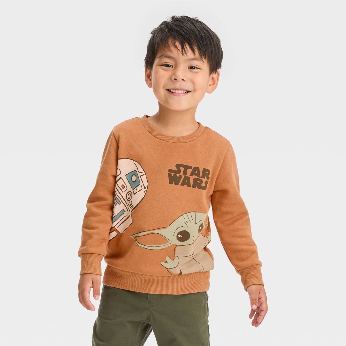 Toddler Boys' Star Wars Printed Pullover Sweatshirt - Orange | Target