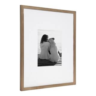 DesignOvation Gallery 16x20 matted to 8x10 Rustic Brown Picture Frame Set of 2 213616 | The Home Depot