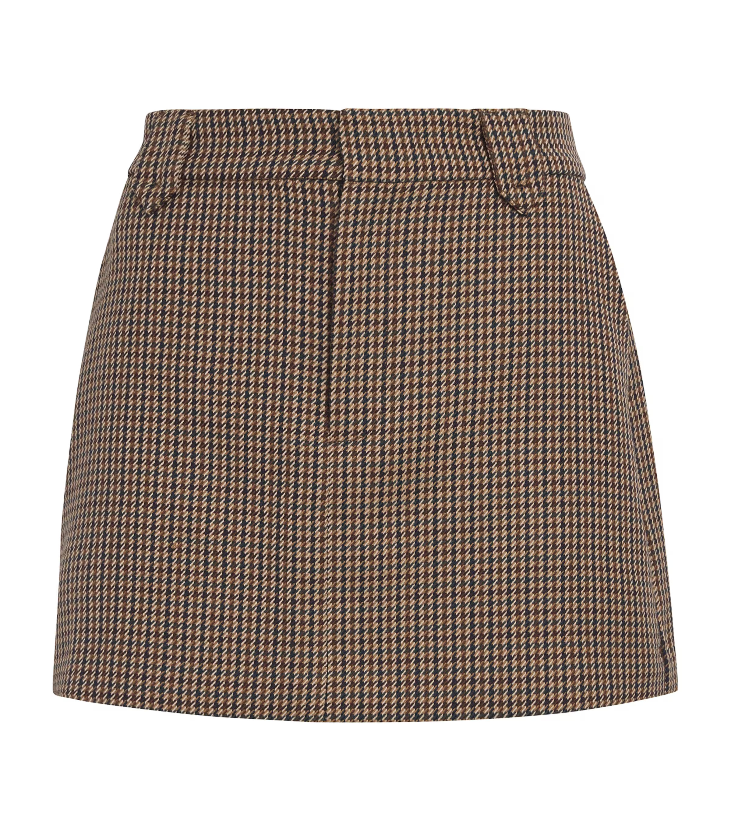 Brown Houndstooth Bobbi Mini Skirt | Harrods