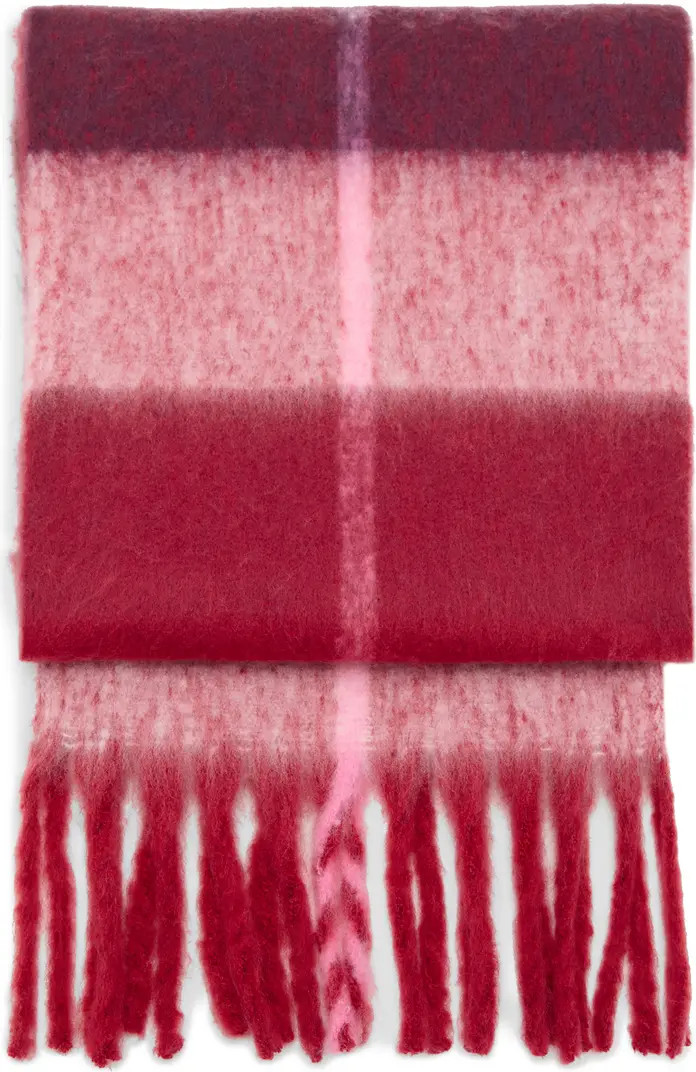 Striped Knit Fringe Scarf | Nordstrom