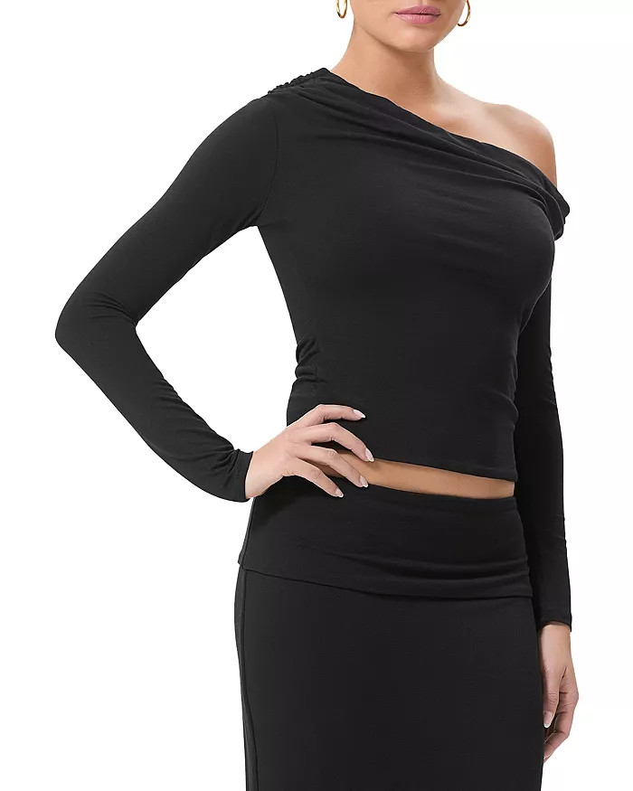 Bria Draped One Shoulder Top | Bloomingdale's (US)