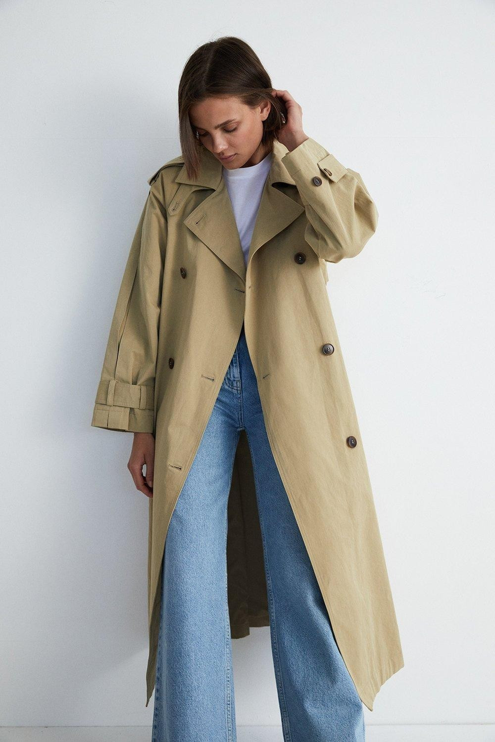 Maxi Trench Coat | Warehouse UK & IE