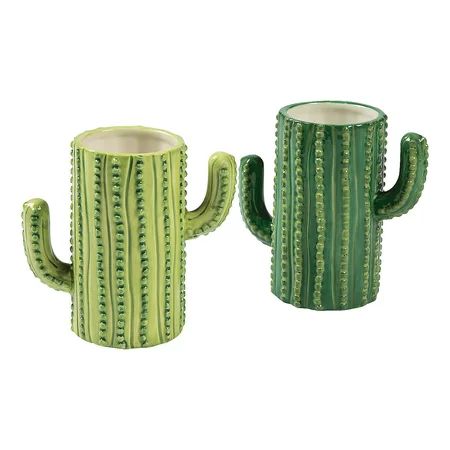 Ceramic Cactus Tumblers (4Pc) - Home Decor - 4 Pieces | Walmart (US)