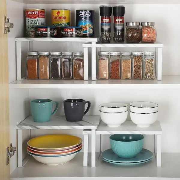 Stackable Kitchen Cabinet Shelves Organizer | Bed Bath & Beyond