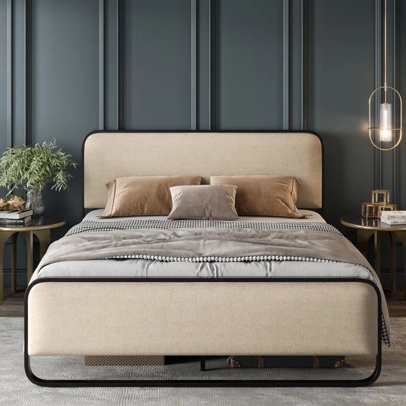 Upholstered Metal Platform Bed | Wayfair North America