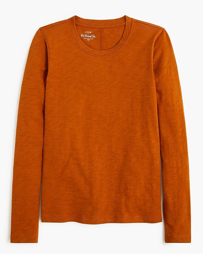 Long-sleeve crewneck girlfriend tee | J.Crew Factory