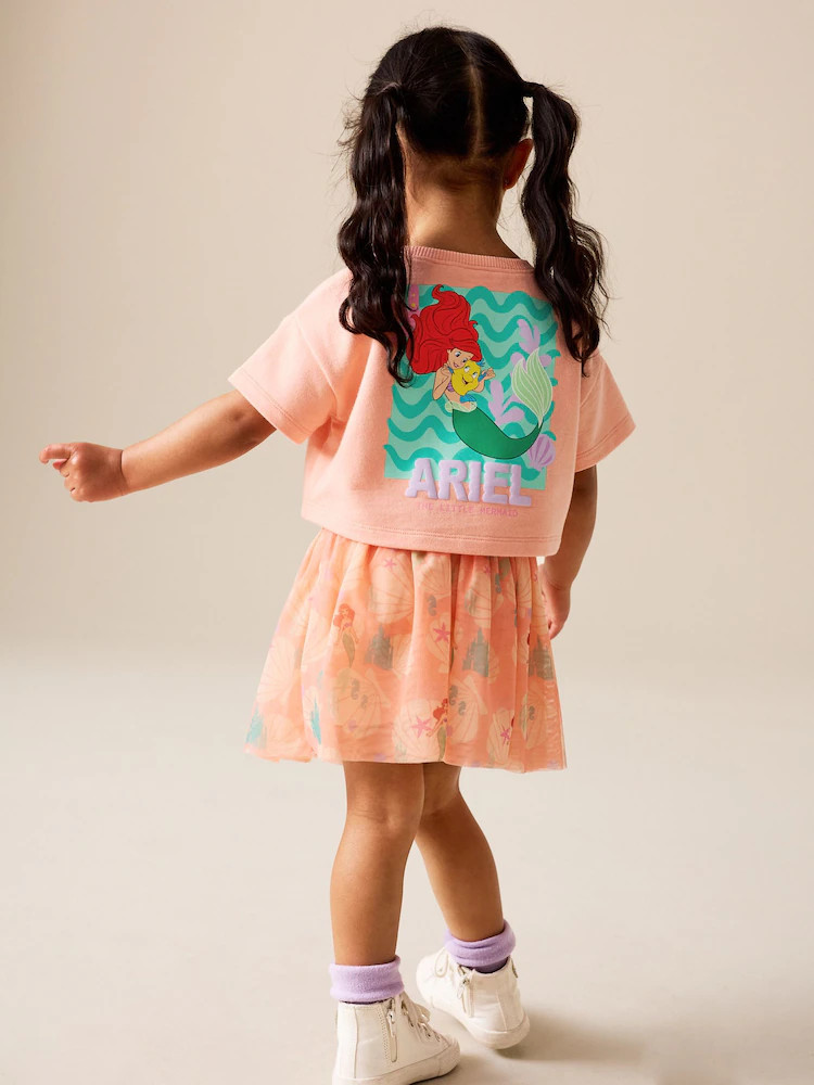 Coral Ariel Disney Top & Skirt Set (3mths-7yrs) | Next US