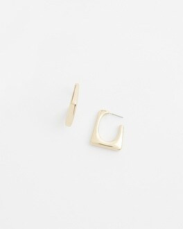 No Droop™ Gold Tone Square Hoops | Chico's