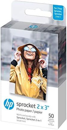 HP Sprocket 2x3" Premium Zink Sticky Back Photo Paper (50 Sheets) Compatible with HP Sprocket Pho... | Amazon (US)