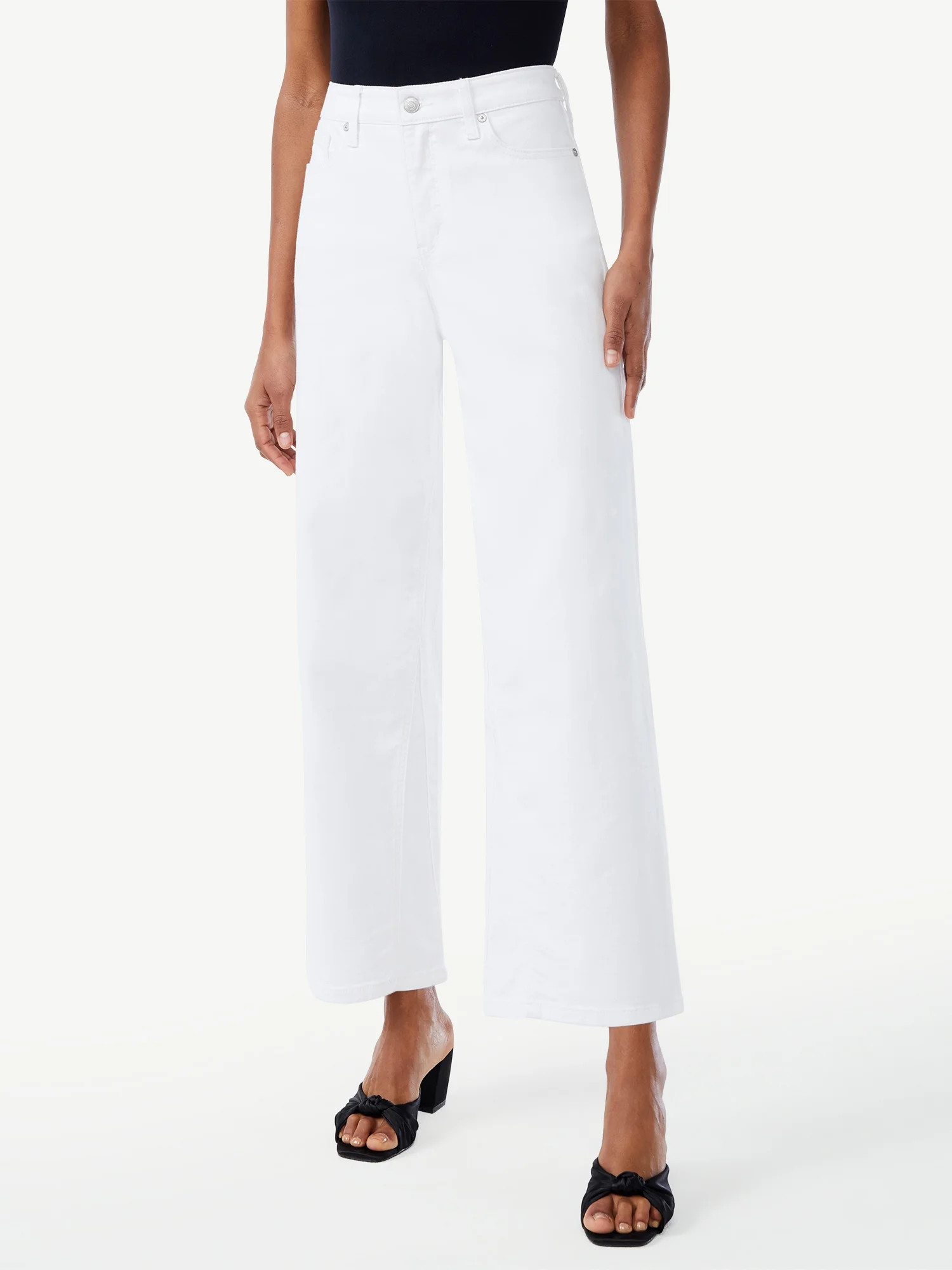 Scoop Women's Marietta Wide Leg Cropped Jeans | Walmart (US)