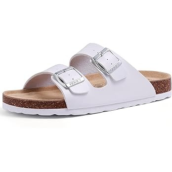Unisex Cork Footbed Slide Sandal, Arch Support Summer Outdoor Sandals with Adjustable Buckle for ... | Amazon (US)