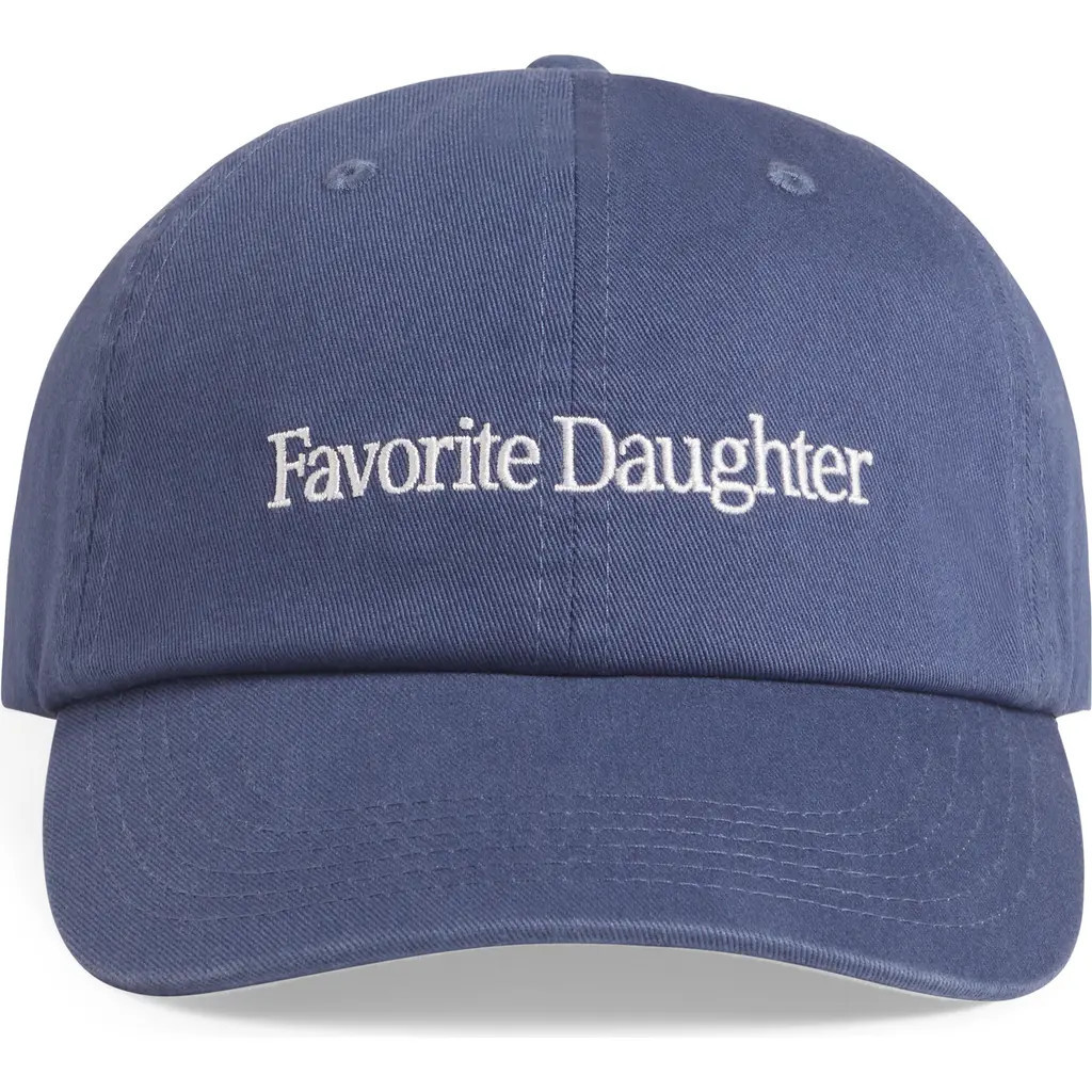Favorite Daughter Classic Logo Cotton Twill Baseball Cap in Navy at Nordstrom | Nordstrom