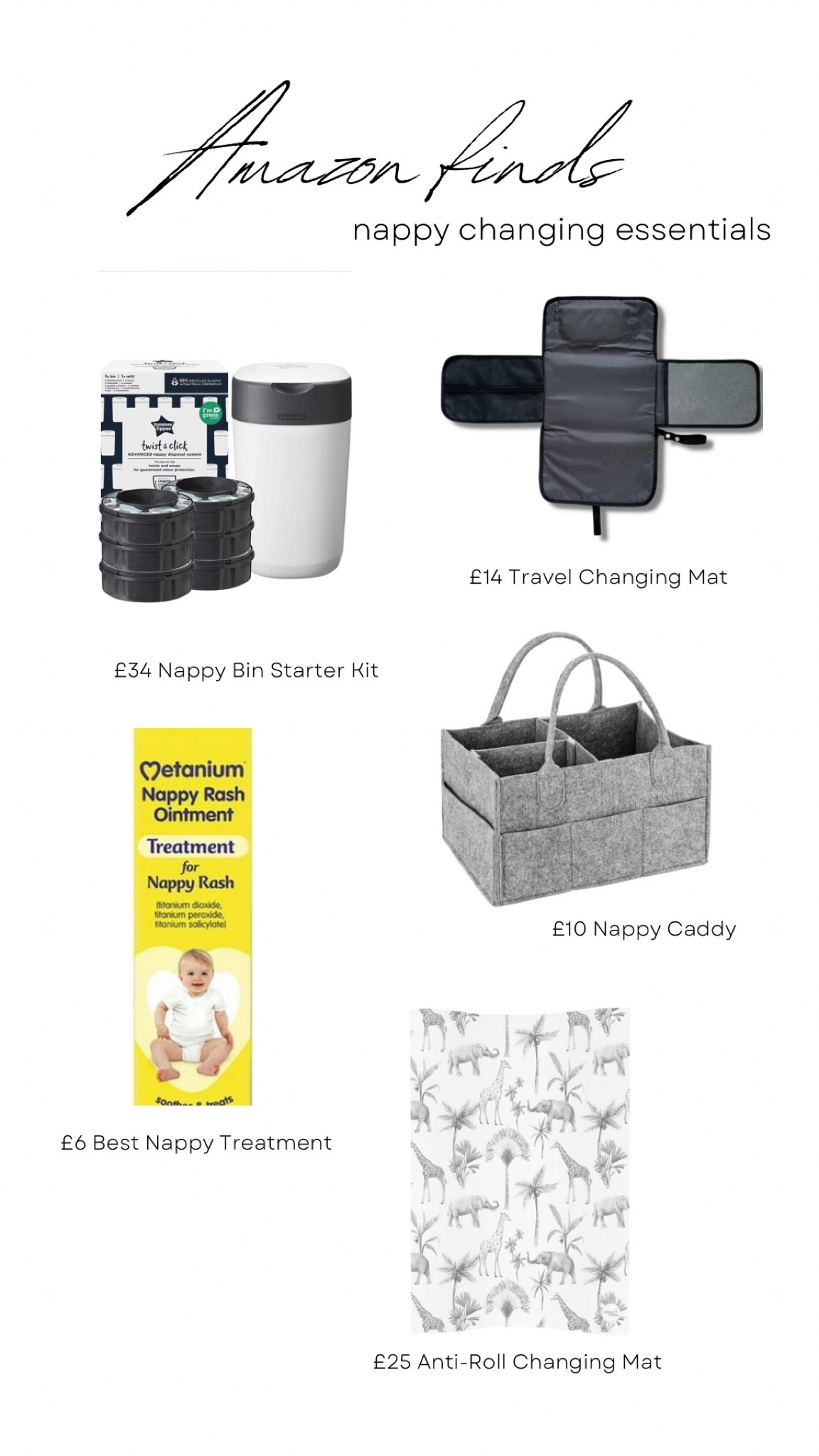 Nappy changing non negotiables 🙌🏼👶🏼🤍

#LTKhome #LTKbaby #LTKunder100