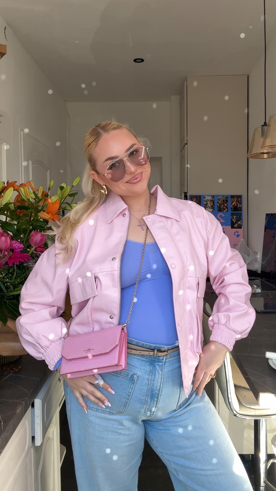 Colorful spring outfit with pastel colors. Wearing a size XL in the top, and a size 46 in the jeans 
#springoutfit

#LTKplussize #LTKdeutschland #LTKmidsize