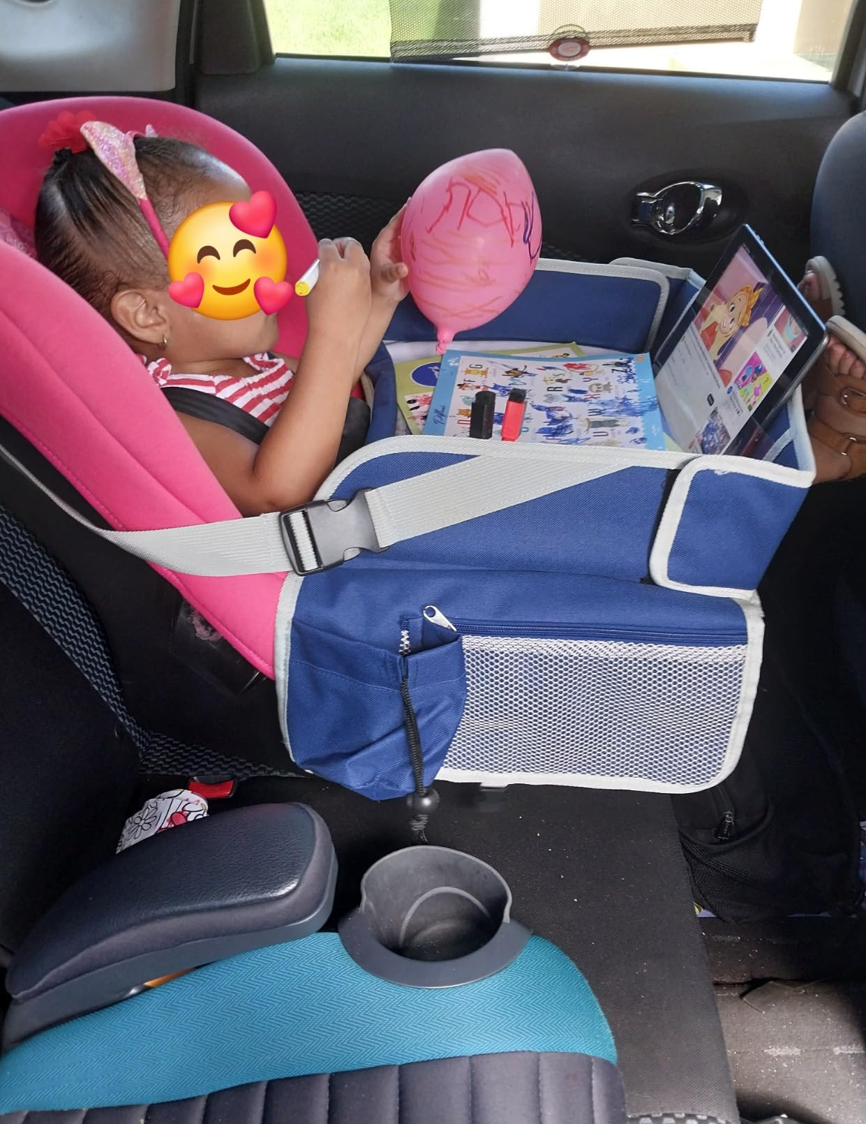 PILLANI Kids Travel Tray for Car - Car Seat Tray for Kids Travel, Car Trays for Kids Roadtrip Ess... | Amazon (US)