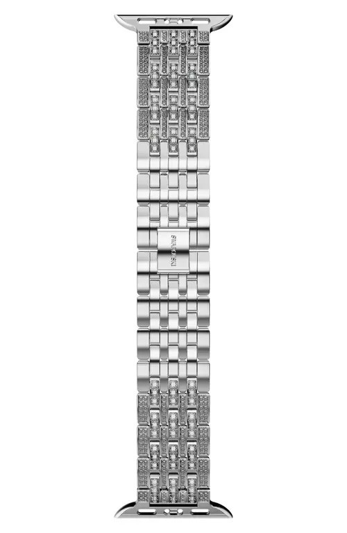 Swarovski Sparkling Princess 20mm Apple Watch® Watchband in Silver at Nordstrom | Nordstrom