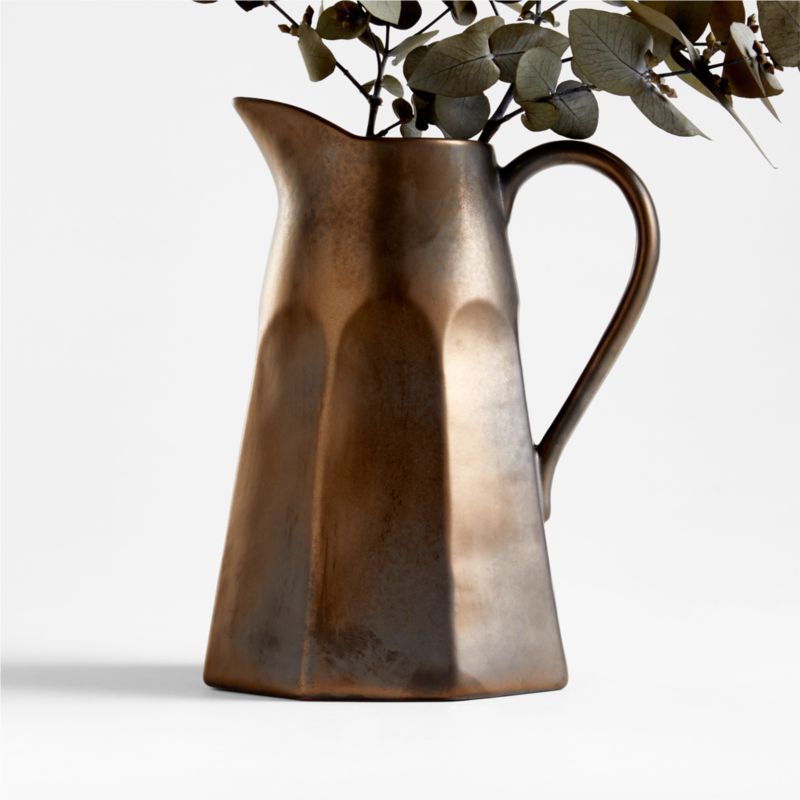 Stevey Metallic Pitcher by Leanne Ford + Reviews | Crate and Barrel | Crate & Barrel
