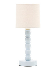 13in Beaded Wood Tabletop Lamp | TJ Maxx