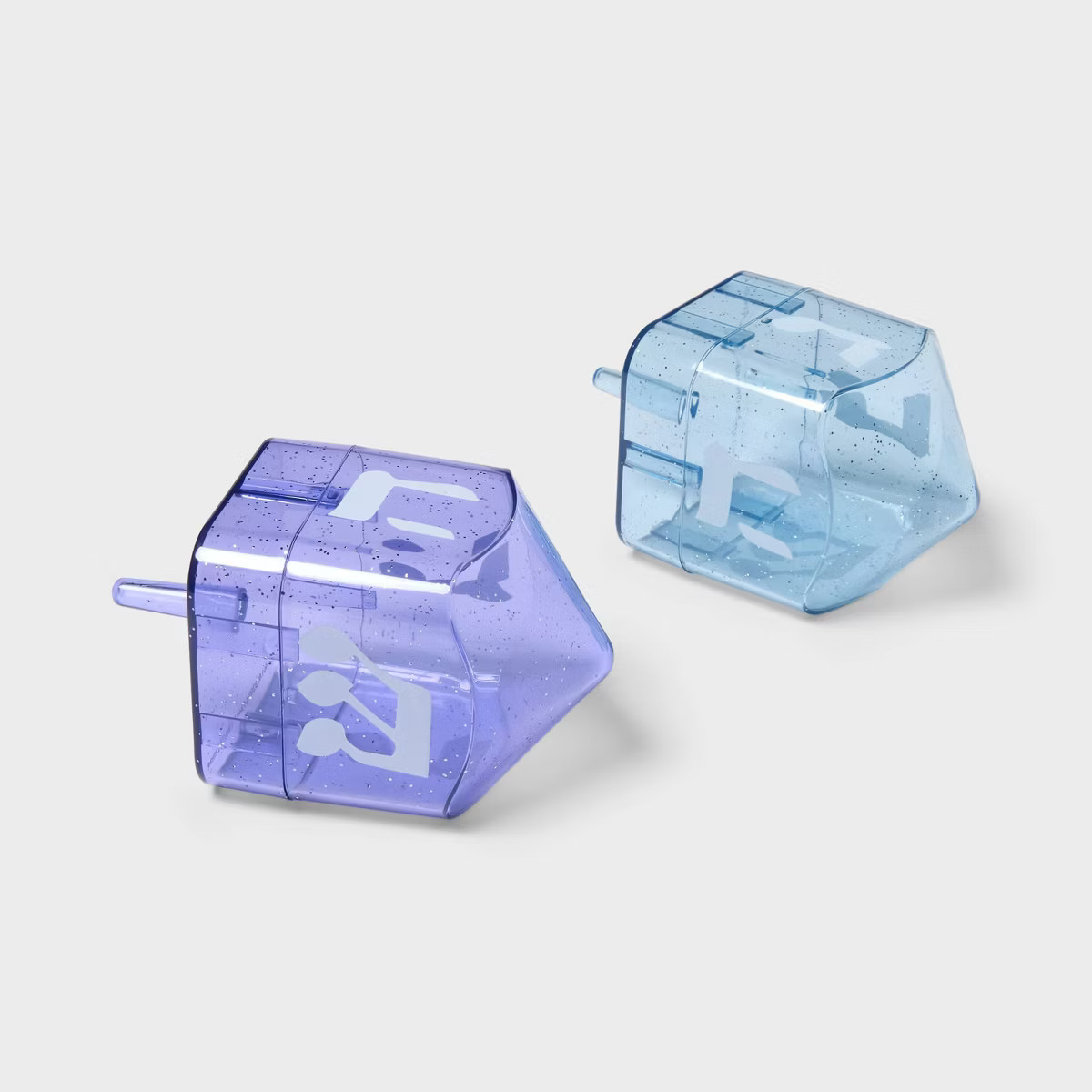 2ct Fillable Transparent Dreidels Blue/Purple - Spritz™ | Target