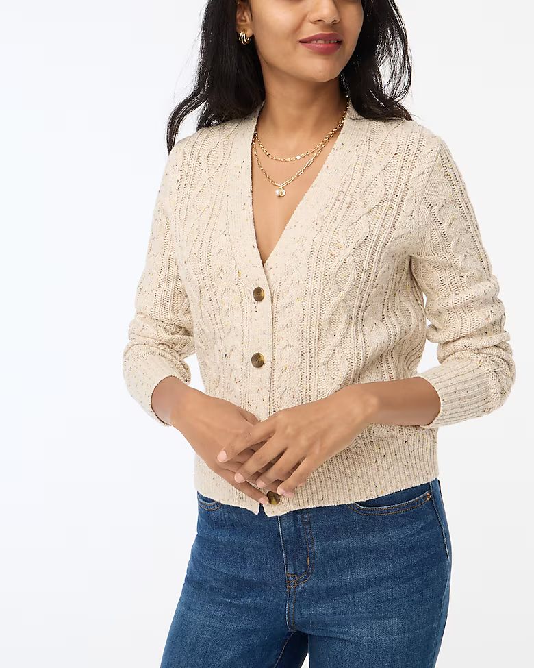 Donegal cable cardigan sweater | J.Crew Factory