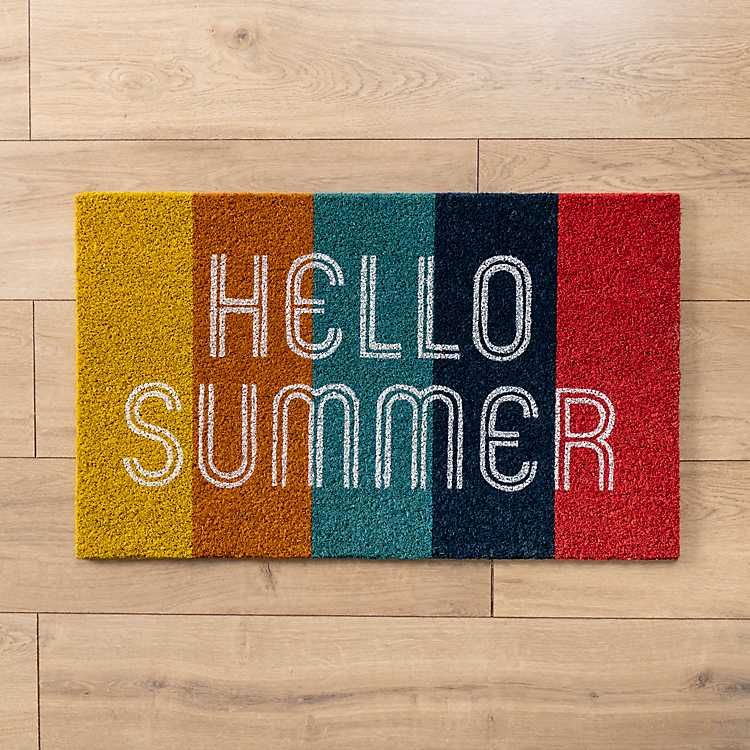 Multicolor Hello Summer Doormat | Kirkland's Home