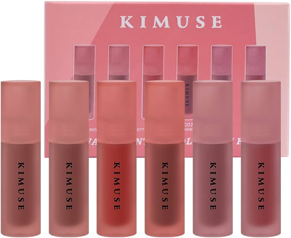 KIMUSE Water Gel Lip Tint 6 Colors Set, Highly Pigmented Long Lasting Moisturizing Glossy Lip Tin... | Amazon (CA)