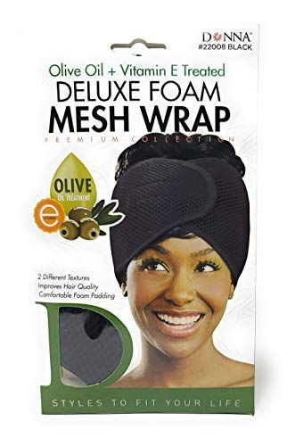 Donna Deluxe Foam Mesh Wrap, Black, Olive Oil + Vitamin E Treated | Amazon (US)