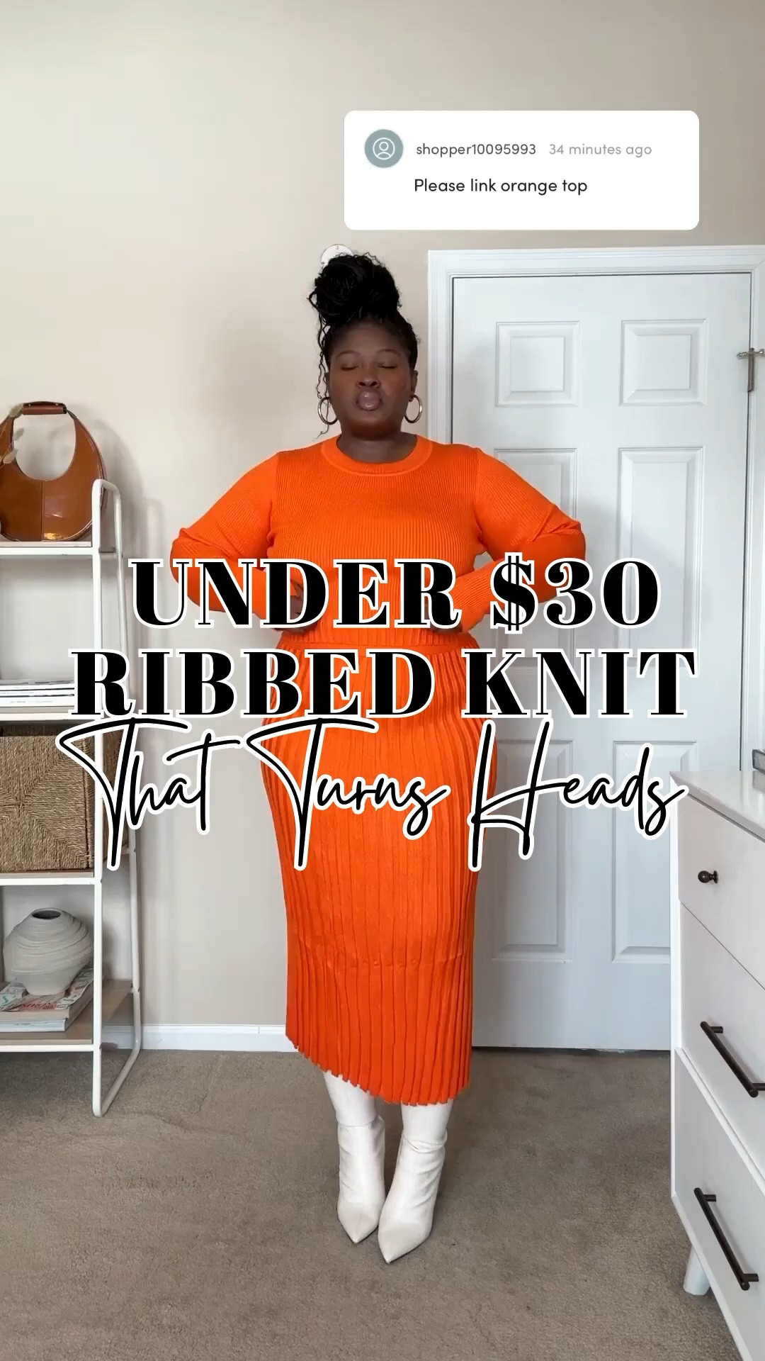 This orange ribbed knit matching set makes getting dressed so much easier 🧡 The long sleeve crop top and high slit maxi skirt create a statement outfit with minimal styling. Pair with white boots or heels for your next dinner date or night out! range matching set, women's two piece skirt set, ribbed knit matching set, long sleeve crop top, high waisted maxi skirt @amazonfindsandfashion @nordstrom @Walmart