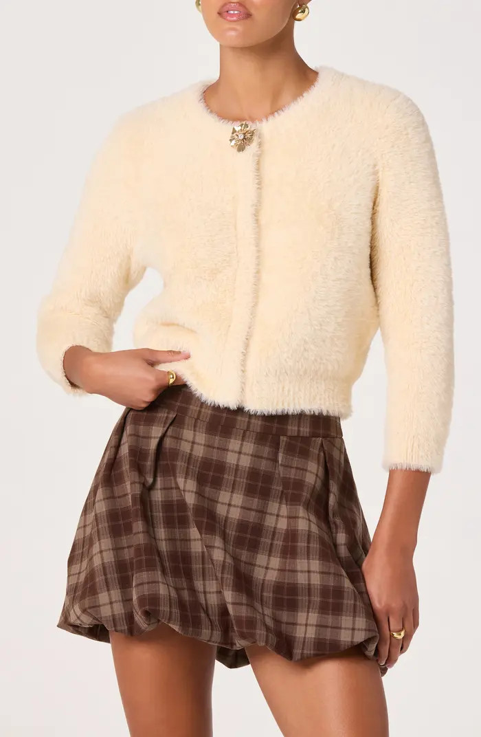 ASTR the Label Faux Fur Cardigan | Nordstrom | Nordstrom