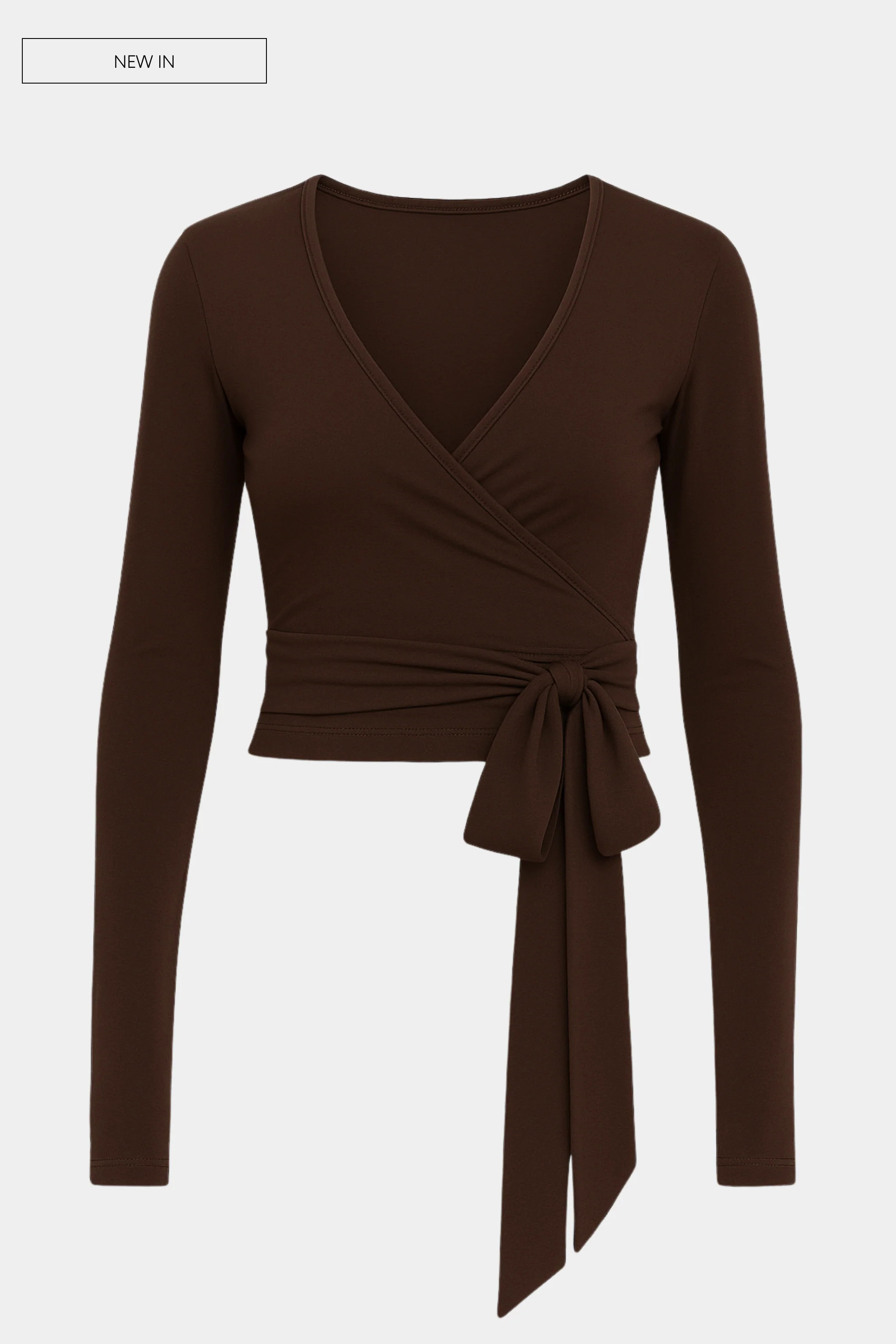 Soft Wrap Top - Dark Brown | Another Version