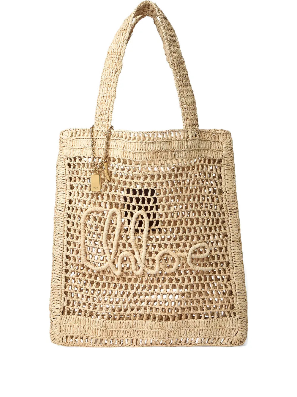Chloé Summer Banana logo-detail Raffia Tote Bag | Neutrals | FARFETCH | Farfetch Global