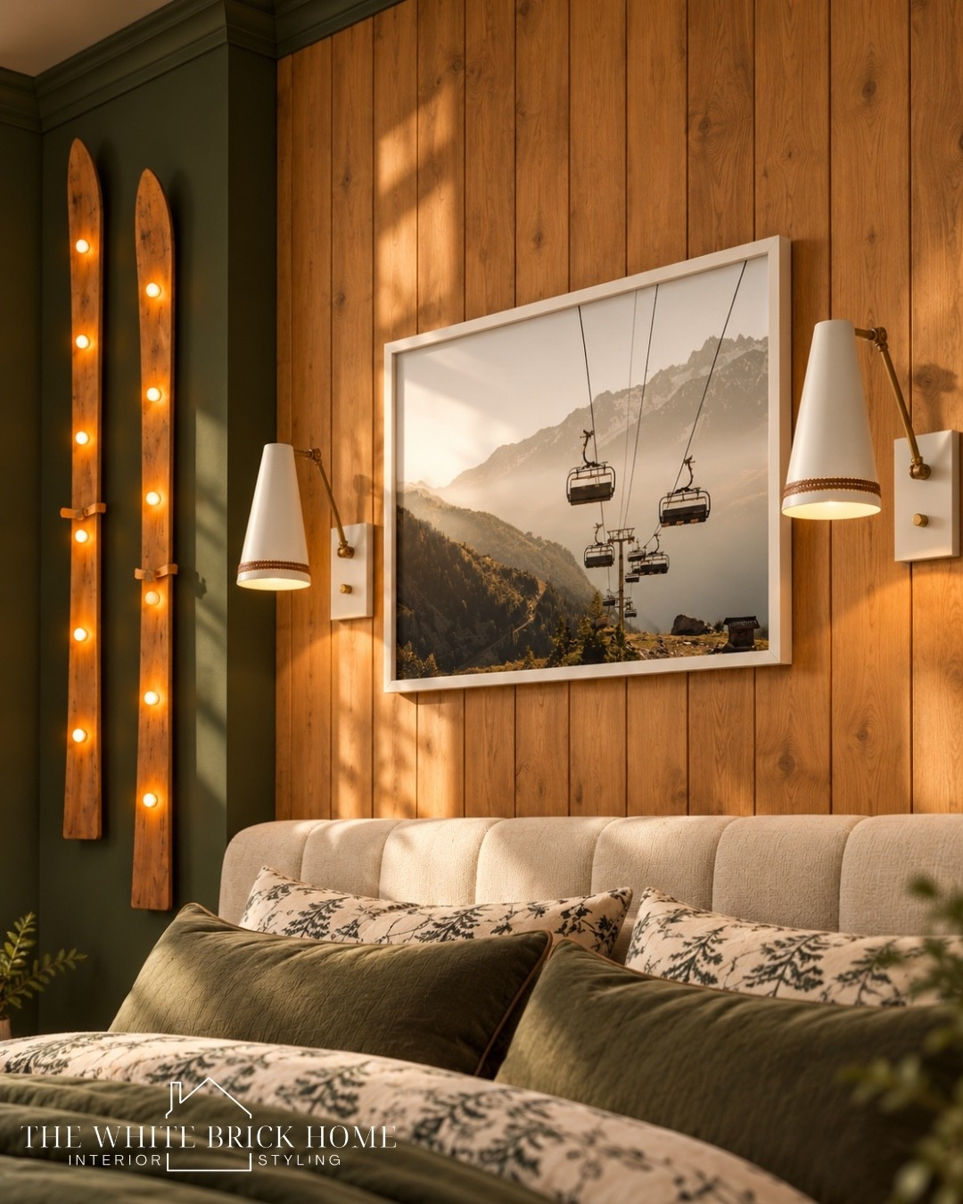 Alpine adventure meets cozy luxury in this ski inspired bedroom, layered with rich olive greens, warm wood tones, and charming mountain details. 

Boys room, boys bedroom, kids room, kids bedroom, boys room rug, boys room decor, mountain bedroom, mountain room, boys room decor, boys room ideas, nightstand, bed, kids mountain bedroom, bedding, kids bedding, wall sconce, mountain themed bedroom, ski bedroom, bedroom, teen boy, teen room, teen bedroom, kids bedroom ideas, pottery barn teen, pottery barn, wayfair