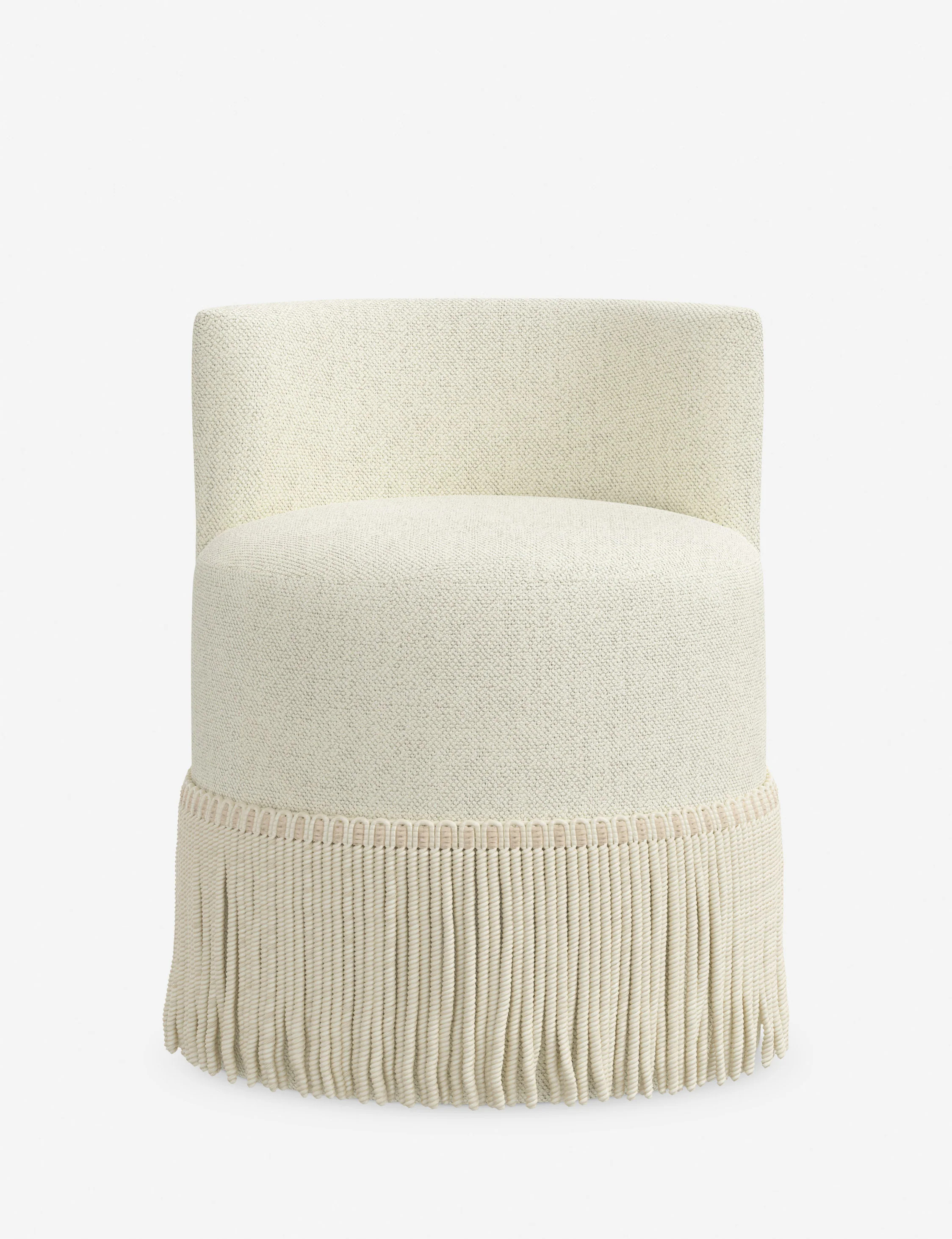 Olivares Accent Chair, Cream Performance Basketweave | Lulu and Georgia 