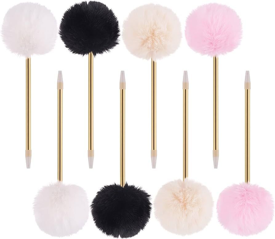 MINAGOO 8 Pack Pompom Gift Plush Pen Gold Color Ballpoint Pen for Wedding,Office and Party | Amazon (CA)