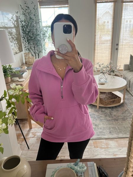 Loving this color for Spring! The Scuba Pullover in a longer version styled with the Lulu Align Flares for a Spring Athleisure look ☀️

#LTKtravel #LTKstyletip #LTKSpringSale
