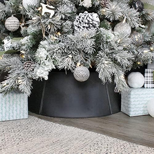 AuldHome Black Metal Tree Collar (Large 29-Inch); Enamelware, 5-Panel Set Christmas Tree Accent, ... | Amazon (US)