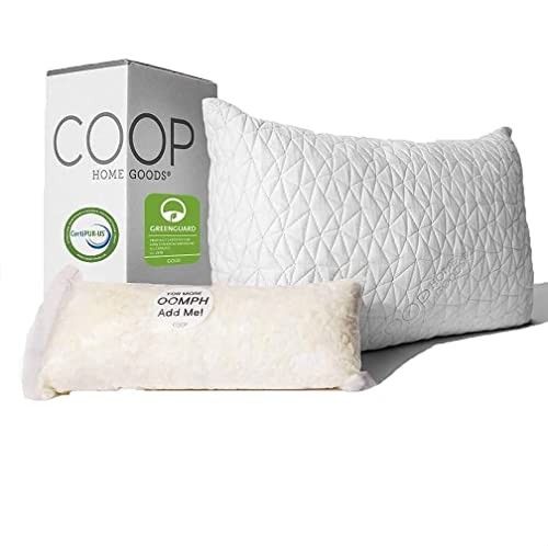 Coop Home Goods Original Loft Pillow King Size Bed Pillows for Sleeping - Adjustable Cross Cut Memor | Amazon (US)